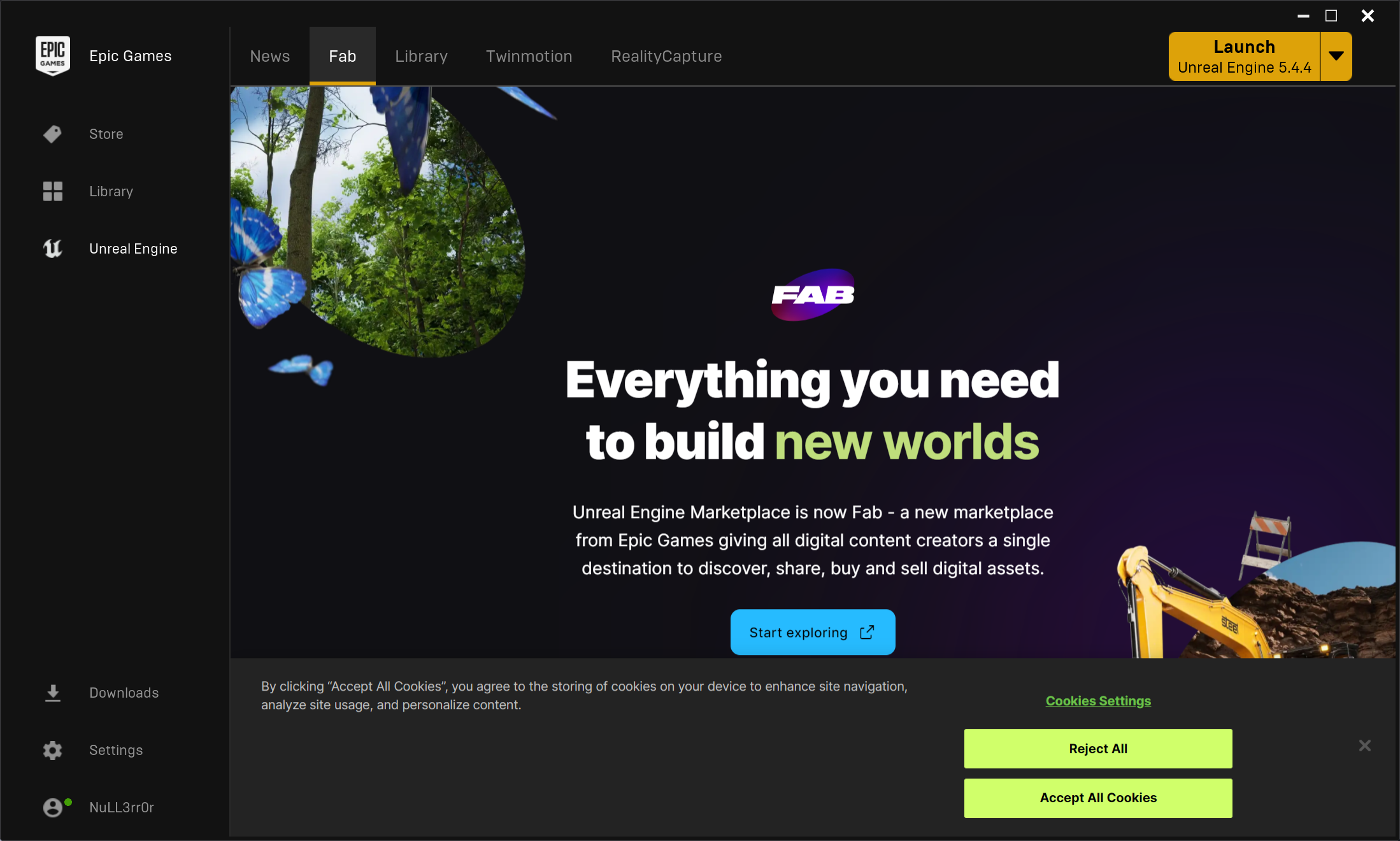 Plugin installation via the Epic Games Launcher - The Fab tab in the Epic Games Launcher