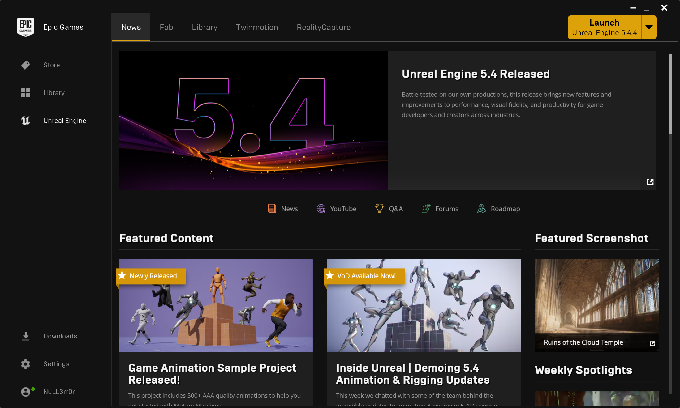 Plugin installation via the Epic Games Launcher - The Unreal Engine home in the Epic Games Launcher