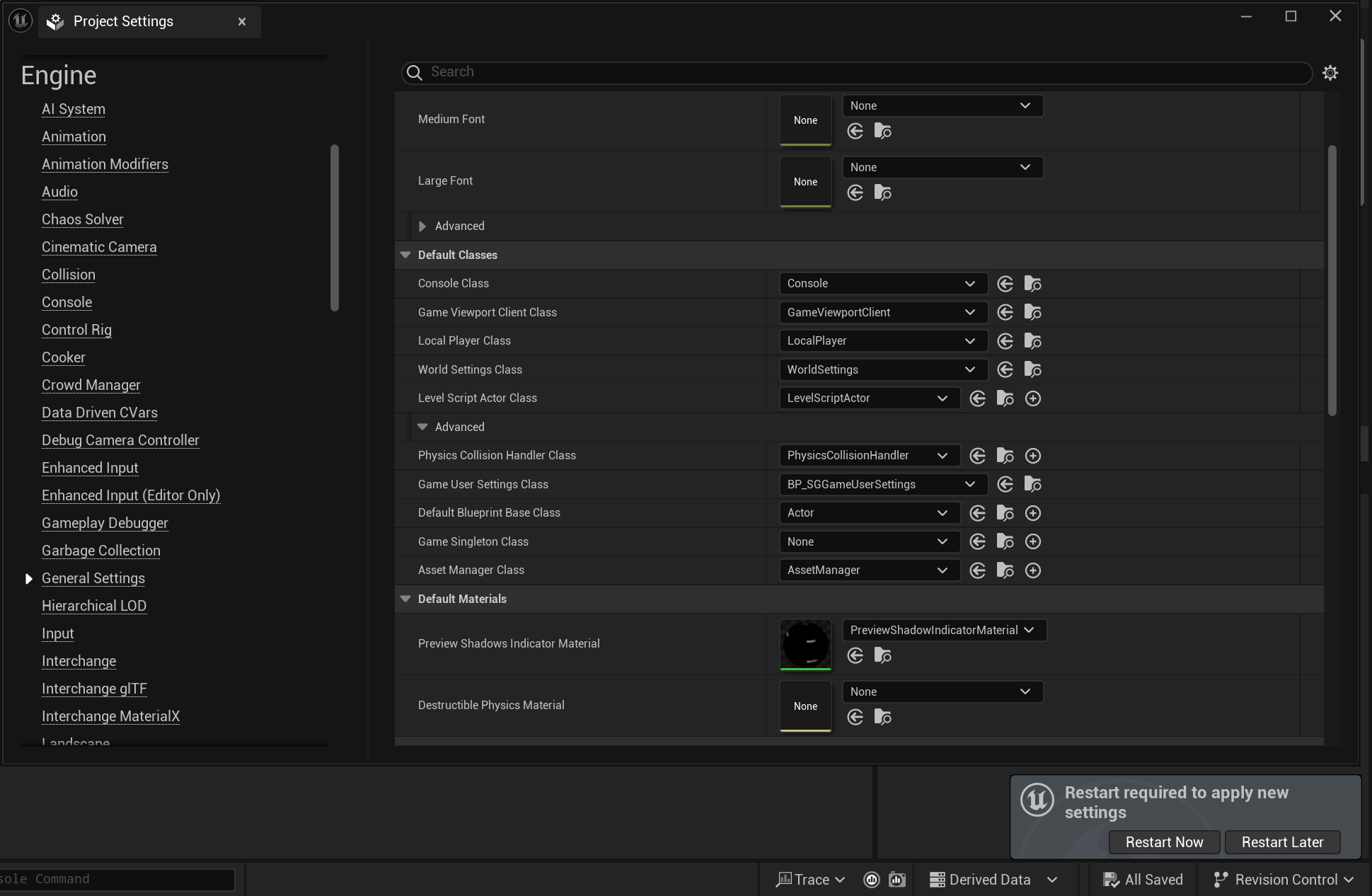 Extending SGGameUserSettings - Setting the default class BP_SGGameUserSettings