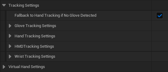 The Tracking Settings