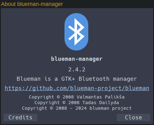 Connect to Nova gloves using Blueman Bluetooth Manager - Version Connect to Nova gloves using Blueman Bluetooth Manager - Version