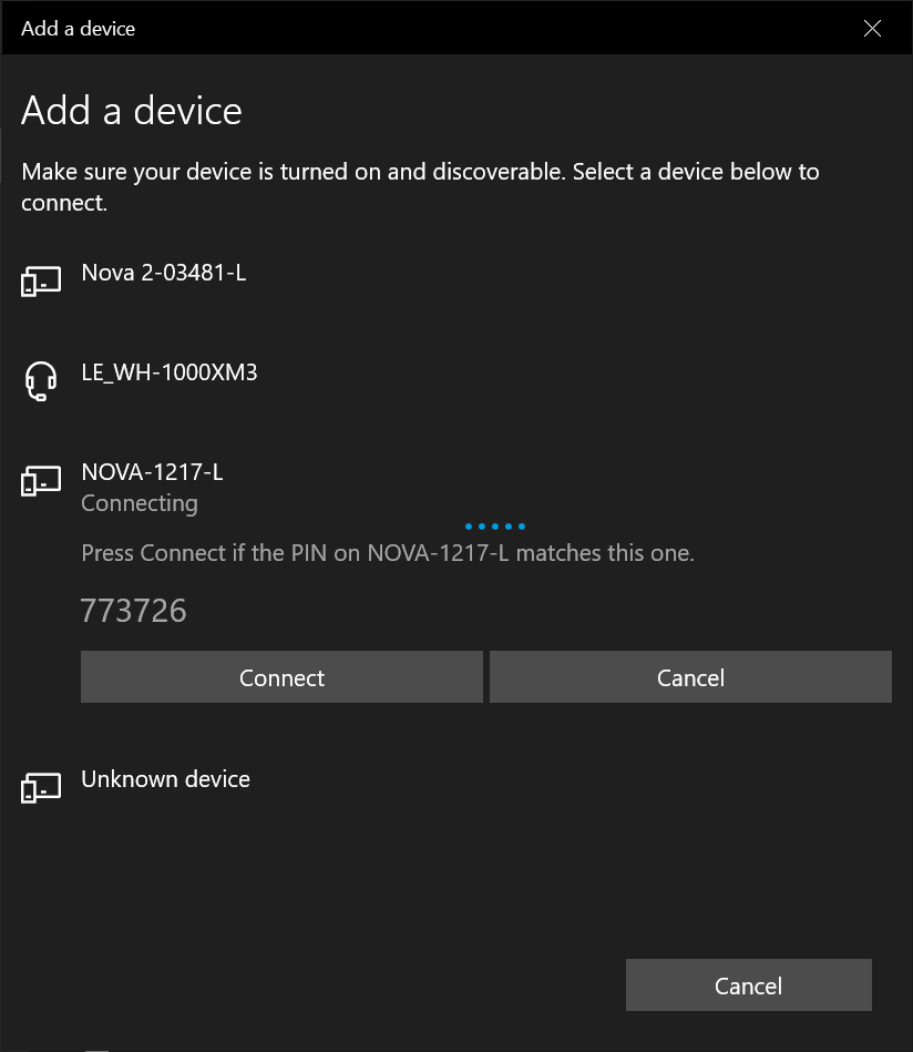 SenseCom on Microsoft Windows - Connecting to a Bluetooth device SenseCom on Microsoft Windows - Connecting to a Bluetooth device