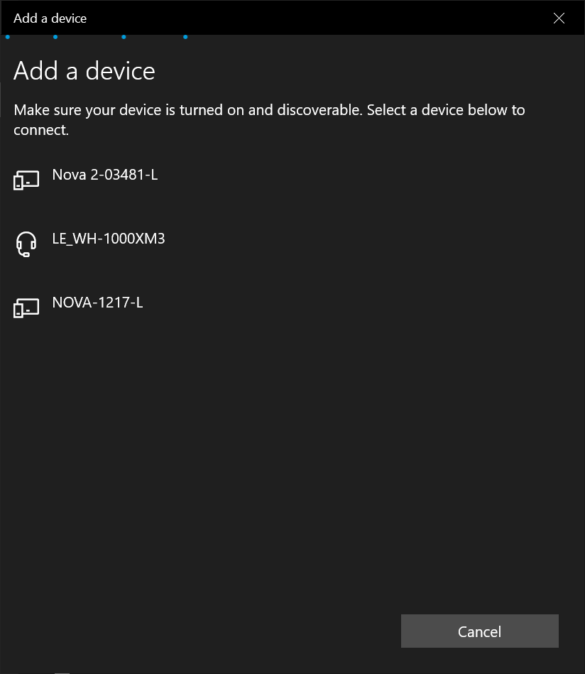 SenseCom on Microsoft Windows - Discovering Bluetooth devices SenseCom on Microsoft Windows - Discovering Bluetooth devices