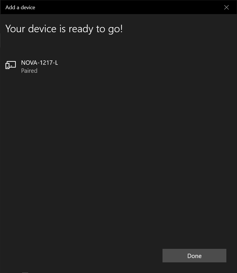 SenseCom on Microsoft Windows - A paired Bluetooth device SenseCom on Microsoft Windows - A paired Bluetooth device