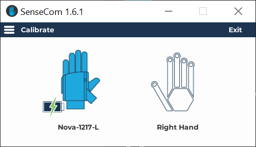SenseCom on Microsoft Windows - A successful SenseCom and Nova Glove connection SenseCom on Microsoft Windows - A successful SenseCom and Nova Glove connection