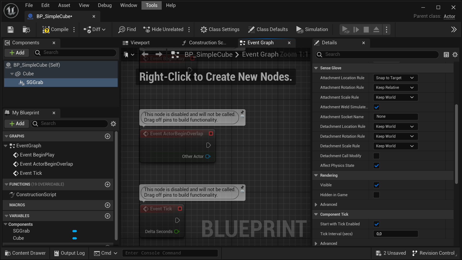 Setting up the Grab/Release System - The SGGrabComponent settings Setting up the Grab/Release System - The SGGrabComponent settings