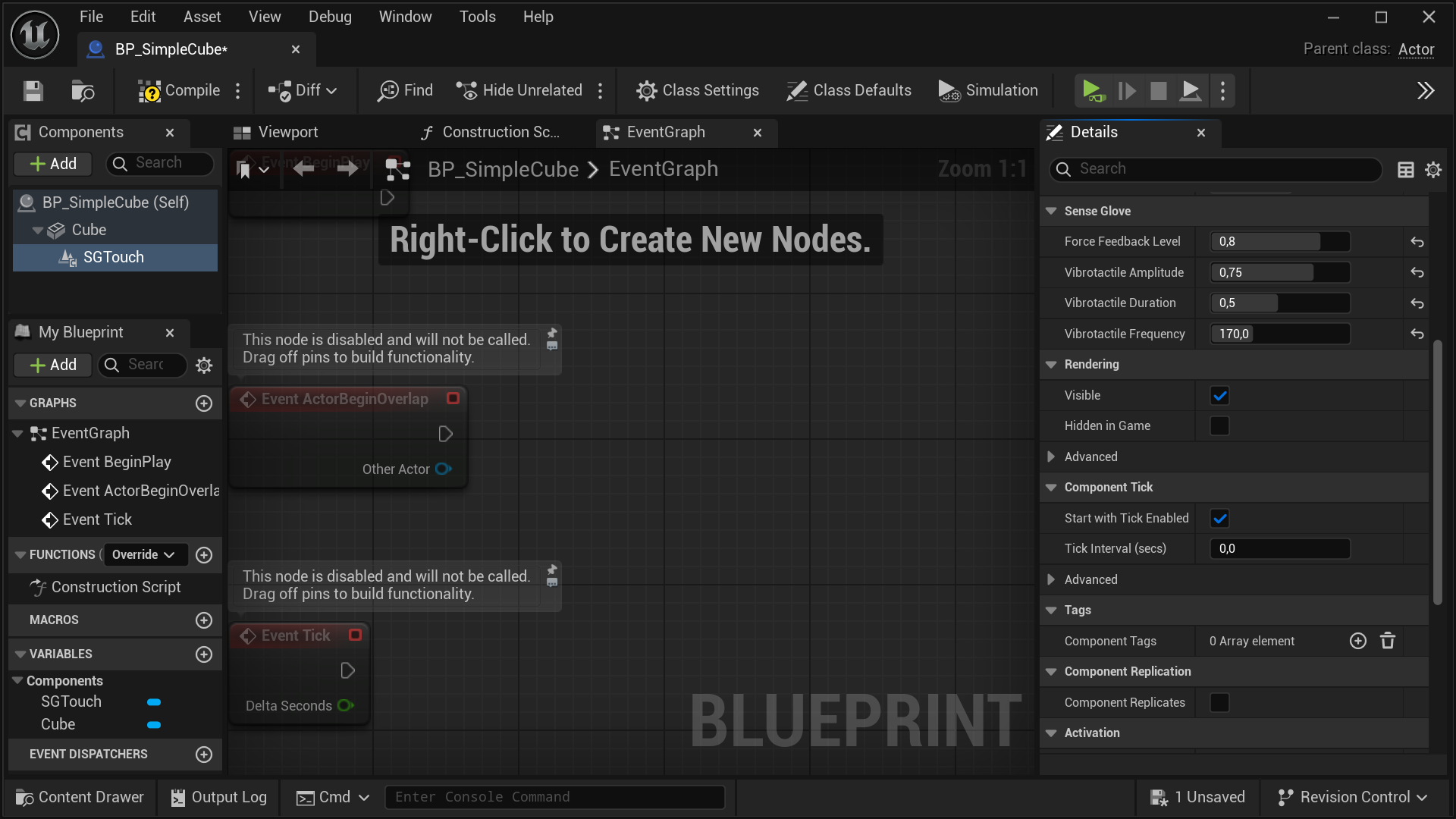 Setting up the Touch System - The SGTouchComponent settings Setting up the Touch System - The SGTouchComponent settings