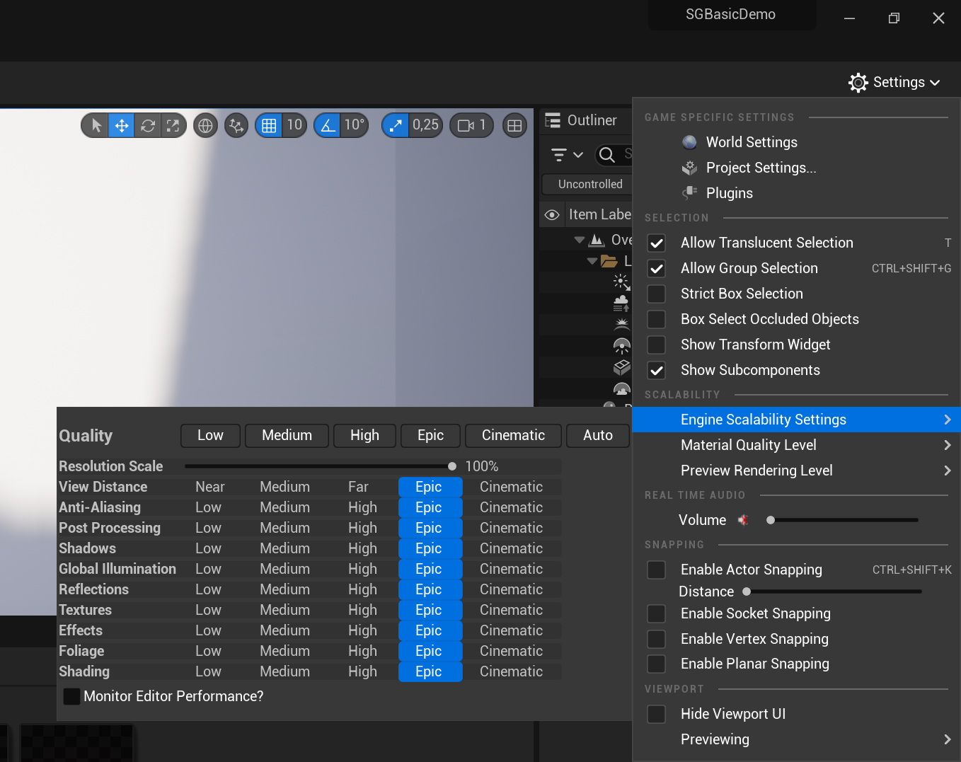 Game User Settings and Engine Scalability Settings - Unreal Editor Engine Scalability Settings Game User Settings and Engine Scalability Settings - Unreal Editor Engine Scalability Settings