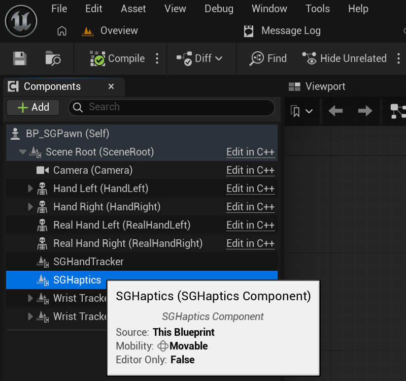SGHapticsComponent - Added Component SGHapticsComponent - Added component