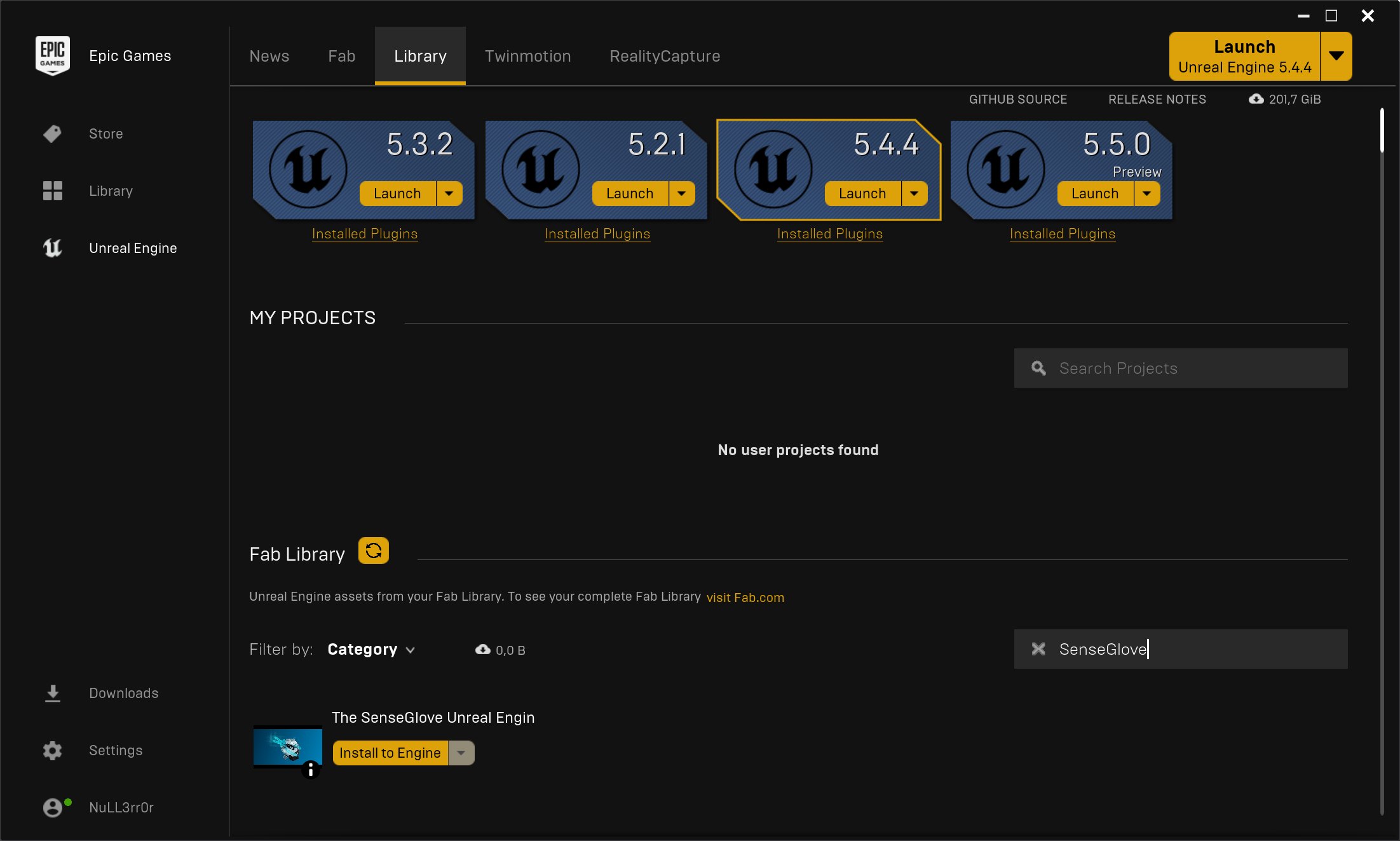Plugin installation via the Epic Games Launcher - Searching the Vault for the term SenseGlove Plugin installation via the Epic Games Launcher - Searching the Vault for the term SenseGlove