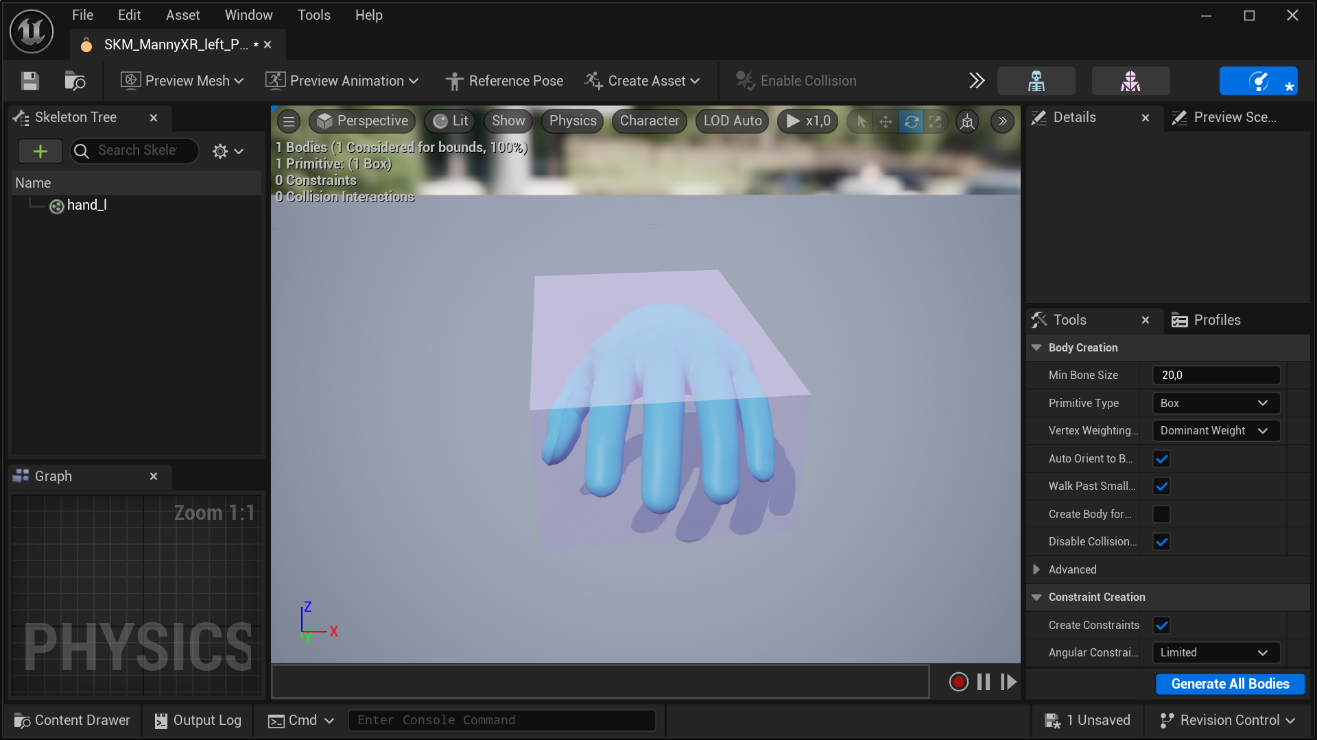 Setting up the Rigid Bodies - Generating a Box physics body Setting up the Rigid Bodies - Generating a Box physics body
