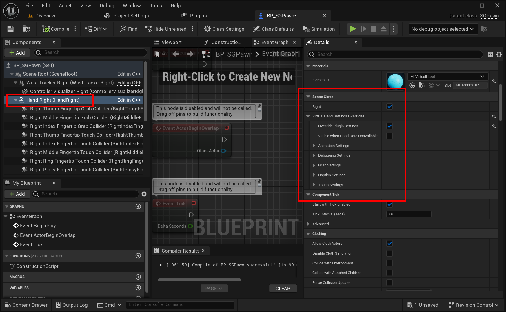 The Virtual Hand Settings Overrides The Virtual Hand Settings Overrides