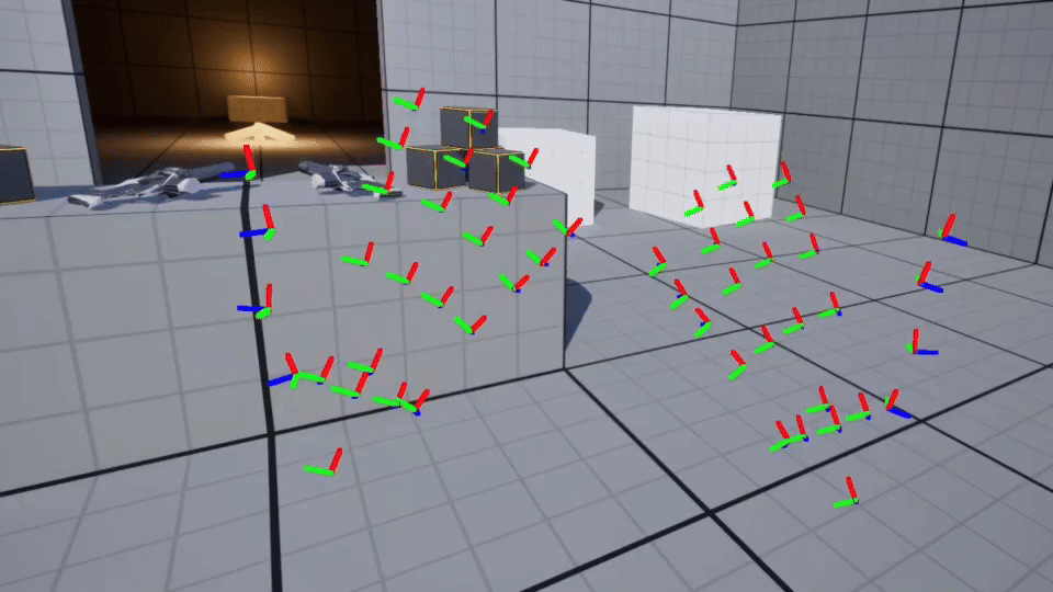SGHandTrackerComponent - Visualized debug virtual hands