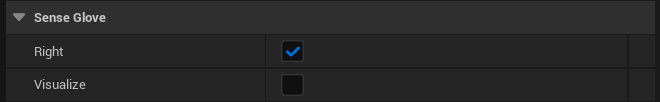 SGHandTrackerComponent - Exposed Blueprint properties accessible via the Details panel