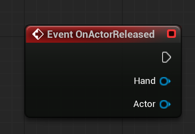 Blueprint Event OnActorReleased