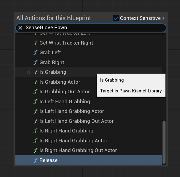 SGPawn Grab/Realase-Related Blueprint Functions