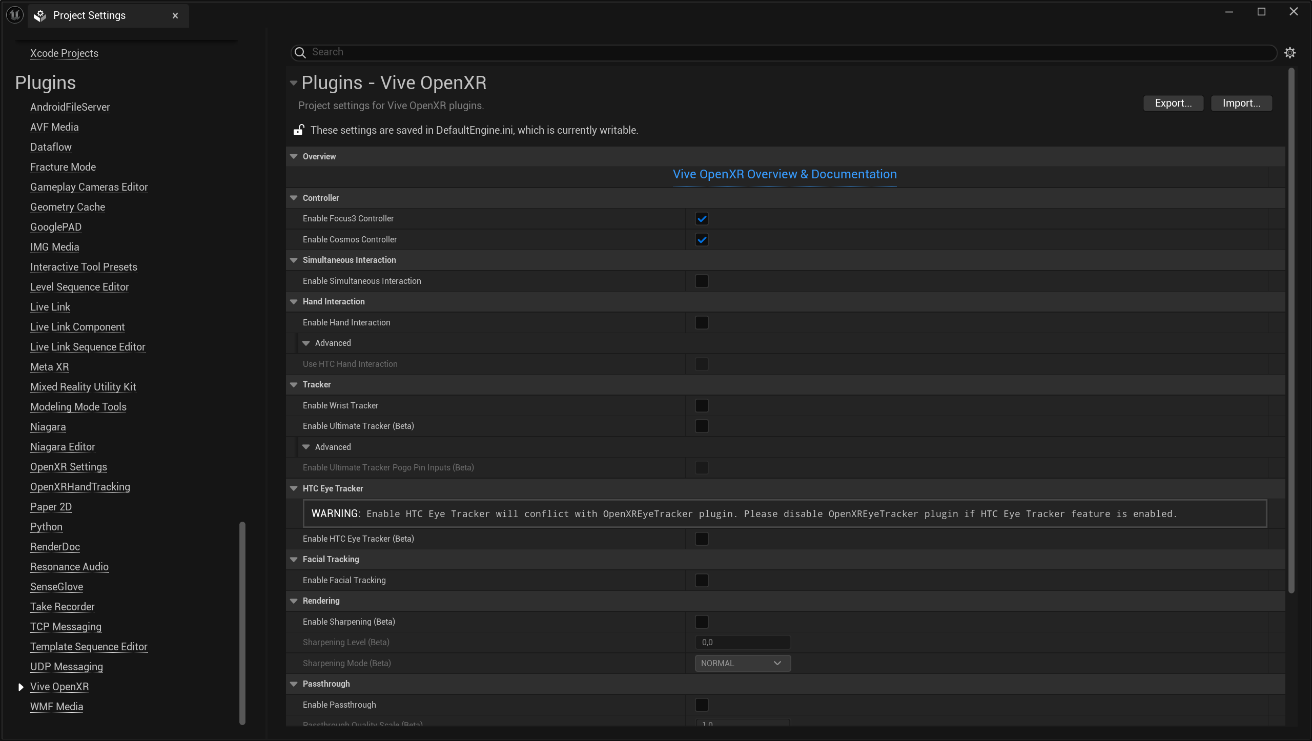 Enabling XR_EXT_hand_tracking OpenXR Extension on VR Headsets in Standalone Mode - Default ViveOpenXR Plugin Settings