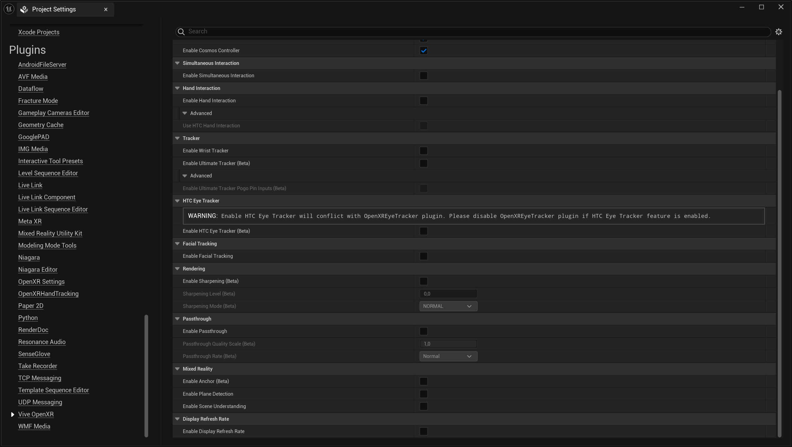 Enabling XR_EXT_hand_tracking OpenXR Extension on VR Headsets in Standalone Mode - Default ViveOpenXR Plugin Settings