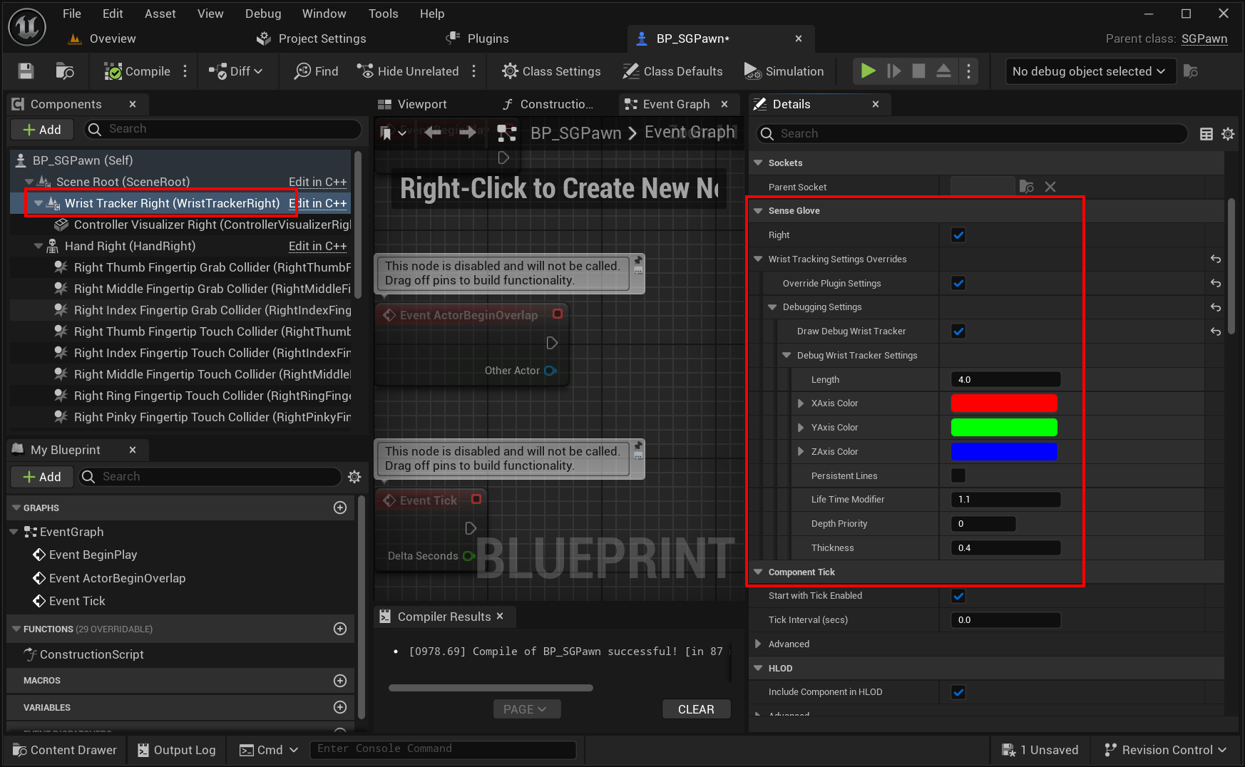 The Wrist-tracking Settings Overrides